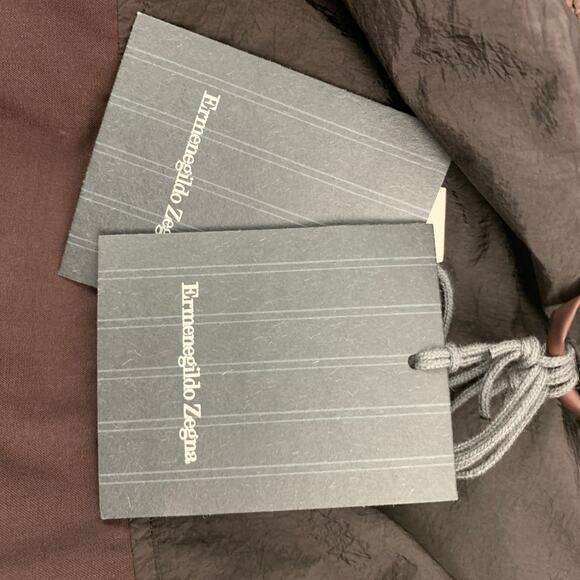 ERMENEGILDO ZEGNA Burgundy Size 40 Coated Wool Detachable Hood Vest - Picture 7 of 7